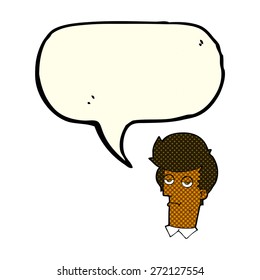 cartoon man with speech bubble
