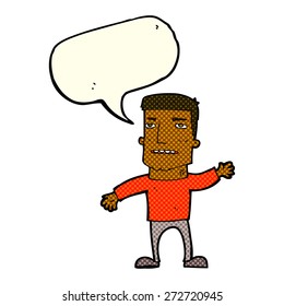 cartoon man with speech bubble