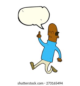 homem de desenho animado com balão de fala