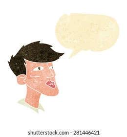 cartoon man with speech bubble