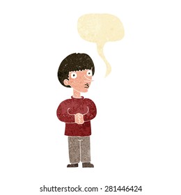 caricaturista con burbuja de habla