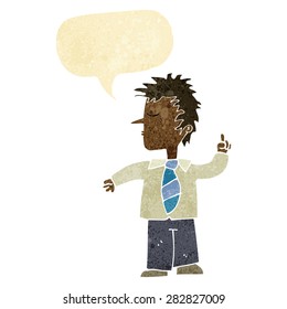 cartoon man with speech bubble