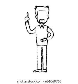 cartoon man standing character business people