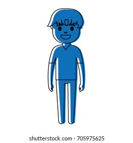 cartoon man standing icon