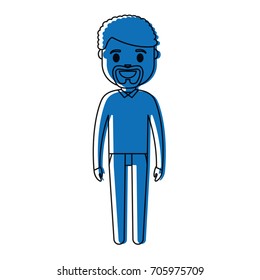 cartoon man standing icon