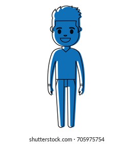 cartoon man standing icon