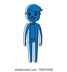 cartoon man standing icon