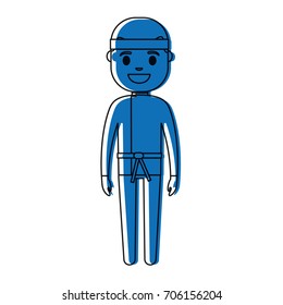 cartoon man standing icon