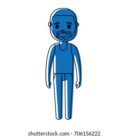 cartoon man standing icon