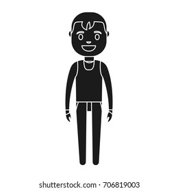 cartoon man standing icon