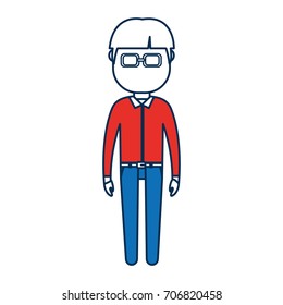 cartoon man standing icon