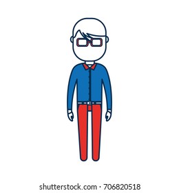 cartoon man standing icon