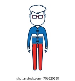 cartoon man standing icon