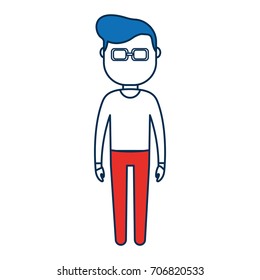 cartoon man standing icon