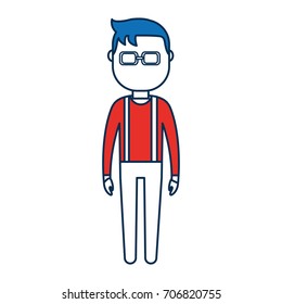 cartoon man standing icon