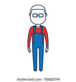 cartoon man standing icon