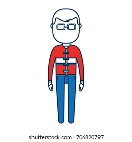 cartoon man standing icon