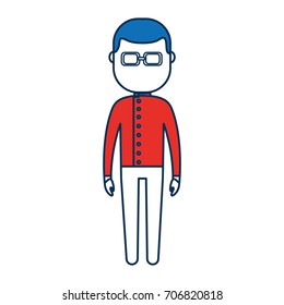 cartoon man standing icon