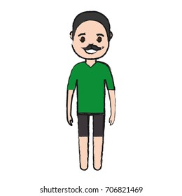 cartoon man standing icon