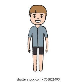 cartoon man standing icon