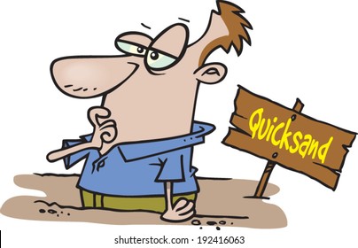 Cartoon Man Standing Quicksand Stock Vector Royalty Free 192416063 Cartoon Man Standing Quicksand Stock Vector Royalty Free 192416063