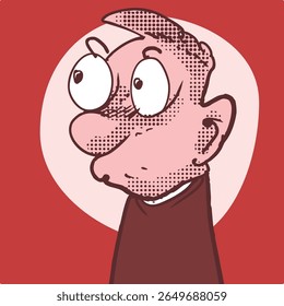 cartoon man standing vector illustration