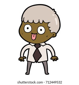 Cartoon-Mann starrt