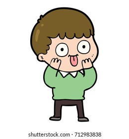 cartoon man staring