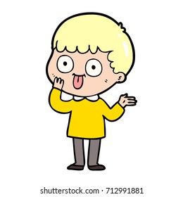 Cartoon-Mann starrt