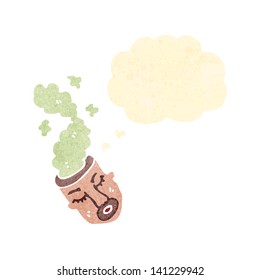 cartoon man with steaming head