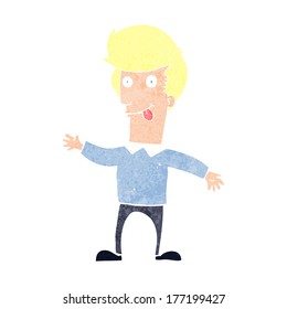 cartoon man sticking out tongue