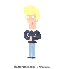 cartoon man sticking out tongue