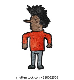 caricatura de hombre impactante