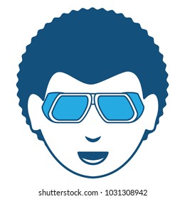 cartoon man with sunglasses