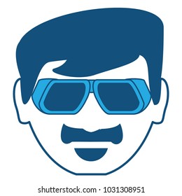 cartoon man with sunglasses