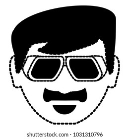 cartoon man with sunglasses