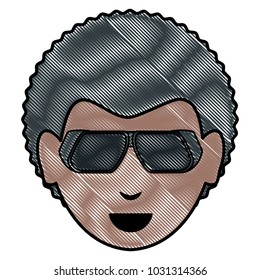 cartoon man with sunglasses