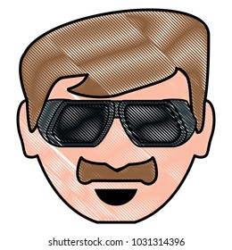 cartoon man with sunglasses