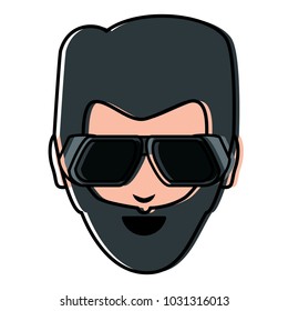 cartoon man with sunglasses