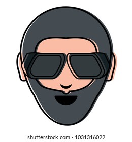 cartoon man with sunglasses