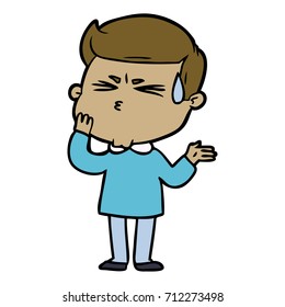 Cartoon Man Sweating Stock Vector (Royalty Free) 712273498 | Shutterstock