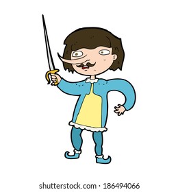 caricaturista con espada