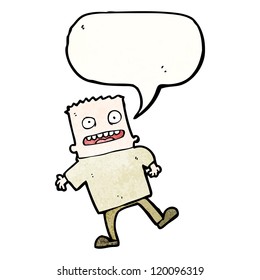 Cartoon-Mann redet