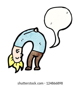 cartoon man talking out of his butt