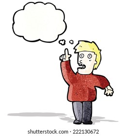 cartoon man with thought bubble