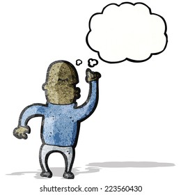cartoon man with thought bubble