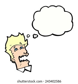 cartoon man with thought bubble