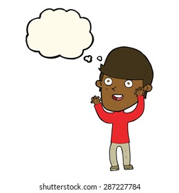 cartoon man with thought bubble