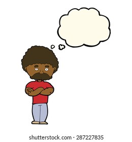 cartoon man with thought bubble