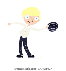 cartoon man tipping hat